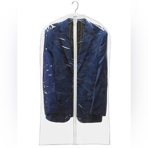 NIB Clear Vinyl Wide Suit Dress Bag Vinyl Zippered Garment Bag Closet Organizer
